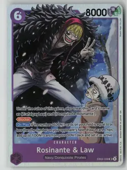 Rosinante & Law EB04-038 One Piece The Azure Sea's Seven Super Rare Near Mint - Image 1