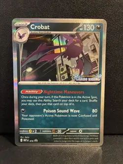 Crobat #076 (Prerelease) Promo, Chaos Rising Stamped, Mega Evolution Promo, (NM) - Image 1