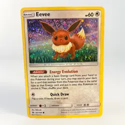 NM Pokemon (Sequin Holo) EEVEE Card SUN MOON Set 101/149 General Mills Promo#3 - Image 1