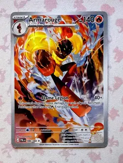 Armarouge 086/084 Illustration Rare Pokemon TCG Pitch Black English NM - Image 1
