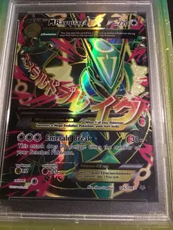 2015 POKEMON XY ROARING SKIES #105 FULL ART/M RAYQUAZA EX PSA 8 - Image 3