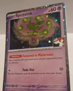 Spiritomb 089/193 Cosmos Holo Prize Pack Series Pokemon Play! Stamp Mint - Image 1