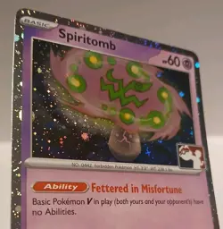 Spiritomb 089/193 Cosmos Holo Prize Pack Series Pokemon Play! Stamp Mint - Image 2
