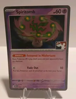 Spiritomb 089/193 Cosmos Holo Prize Pack Series Pokemon Play! Stamp Mint - Image 3