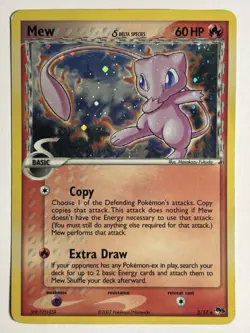 2007 Pokemon Mew 3/17 - Delta Species POP Series 5 - Holo - Inverted Back Error - Image 1
