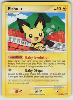 Pichu 25/99 Rare Arceus Pokemon Moderately Played - Image 1