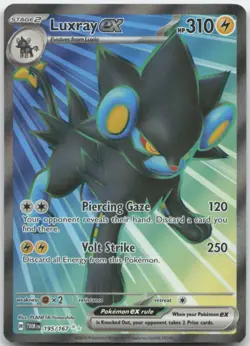Luxray ex 195/167 SV06: Twilight Masquerade Pokemon Card NM - Image 1