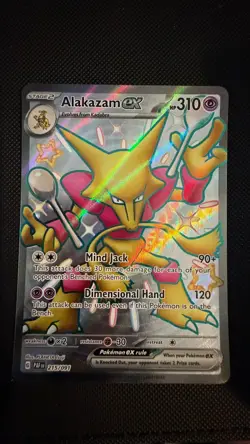 Alakazam ex 215/091 Shiny Ultra Rare Paldean Fates Pokemon Holo Near Mint - Image 1