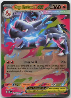 Mega Charizard X ex 013/094 Double Rare Phantasmal Flames Pokemon Holo Near Mint - Image 1