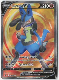 Lucario V SWSH213 Holo Promo Sword & Shield Promo Pokemon Near Mint - Image 1