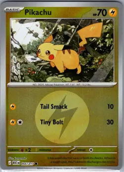 Pikachu (Energy Symbol Pattern) 055/217 Ascended Heroes Pokemon Reverse Holo NM - Image 1