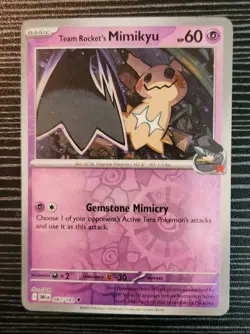 Pokemon - Team Rocket's Mimikyu 087/182 - Destined Rivals - Reverse Holo Card - Image 1