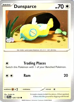Dunsparce 120/159 Common Journey Together Pokemon Near Mint - Image 1