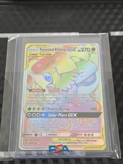 Pokemon TCG Venusaur & Snivy GX Rainbow Rare Holo 249/236 SM-Cosmic Eclipse 🔥 - Image 3