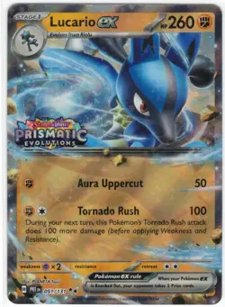 Lucario ex 051/131 Holo Double Rare Prismatic Evolutions Pokemon TCG Near Mint - Image 1