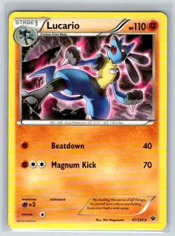 Lucario 47/124 Rare Fates Collide Pokemon Near Mint - Image 1