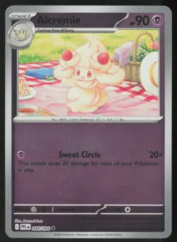 Alcremie 044/094 Uncommon Phantasmal Flames Pokemon Reverse Holo Near Mint - Image 1