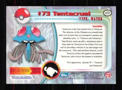 1999 Topps Pokemon TV Animation Series 1 Tentacruel Green Logo #73 - Image 2