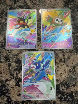 Pokemon First Partner Illustration Series 1 Alolan Alola Starters Promo Set - Image 3