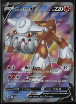 Heatran V 165/189 Ultra Rare Astral Radiance Pokemon Holo Near Mint - Image 1