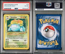 1999 Pokemon Base Set Unlimited #15 Venusaur Holo PSA 4 - Image 3