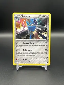 Lucario 63/124 XY - Fates Collide Holo Rare Pokemon Card - Image 1