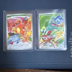Pokemon TCG first partner Collection Holo Promo Charmander Bulbasaur 2 Cards - Image 1