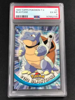 Pokemon 1999 Topps Blastoise #9 PSA 6 - Image 1