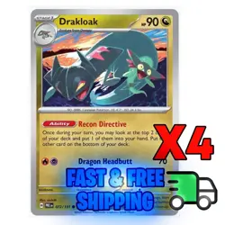 4x Drakloak 072/131 [Playset] - Prismatic Evolutions Pokemon TCG x4 - Image 1