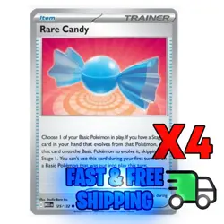 4x Rare Candy 125/132 [Playset] - Mega Evolution - Pokemon TCG x4 - Image 1