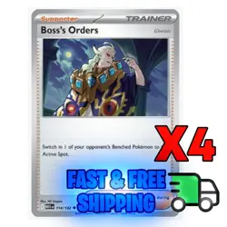4x Boss's Orders 114/132 [Playset] - Mega Evolution Pokemon TCG x4 - Image 1