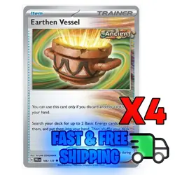 4x Earthen Vessel 106/131 [Playset] - Prismatic Evolutions - Pokemon TCG x4 - Image 1
