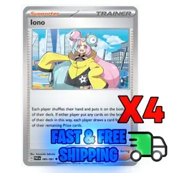 4x Iono - 080/091 [Playset] - Paldean Fates - Pokemon TCG x4 - Image 1