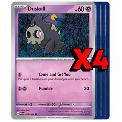 4x Duskull Playset 018/064 Scarlet & Violet Shrouded Fable - Pokemon Card TCG x4 - Image 1