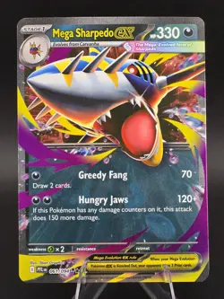 Mega Sharpedo ex 061/094 -Double Rare Phantasmal Flames Pokemon TCG - Image 1