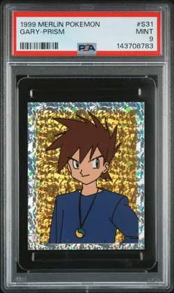 PSA 9 MINT 1999 MERLIN POKEMON S31 GARY-PRISM - Image 5