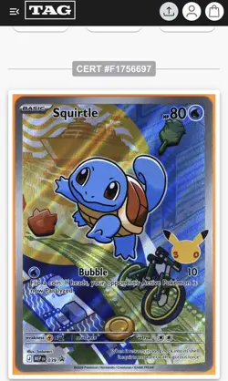 2026 POKEMON MEP EN-ME BLACK STAR PROMO #039 SQUIRTLE TAG 10 - Image 5