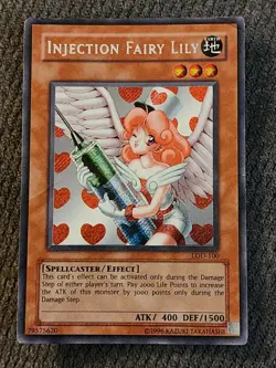 Yu-Gi-Oh Injection Fairy Lily LOD-100 Secret Rare Unlimited Edition [HP] - Image 1