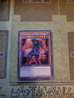 YUGIOH TCG SWIFT GAIA THE FIERCE KNIGHT SBCB-EN005 SECRET 1ST EDITION NM - Image 1