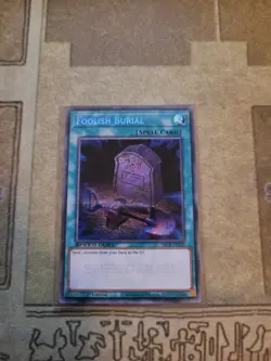 YUGIOH FOOLISH BURIAL SBCB-EN139 SECRET 1ST ED NM SPEED DUEL - Image 1