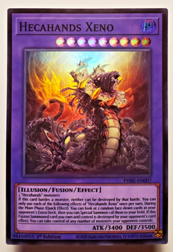 Yu-Gi-Oh! (3 X )Hecahands Xeno PHRE-EN007 Phantom Revenge 1st Edition - Image 2