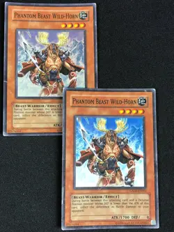 YUGIOH PHANTOM BEAST WILD-HORN GX02-EN002 SUPER X2 HP/CREASES - Image 1