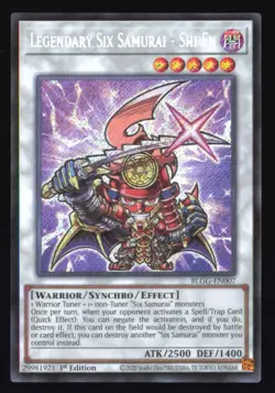 Legendary Six Samurai - Shi En BLGG-EN007 Secret Rare Yu-Gi-Oh 1st Edition NM - Image 1