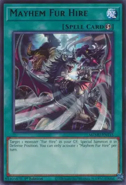 Yugioh Mayhem Fur Hire MZMU-EN115 Rare 1st Edition NM - Image 1