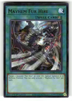 Yugioh Mayhem Fur Hire MZMU-EN115 Rare 1st Edition NM - Image 2