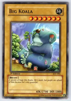 Big Koala IOC-004 Invasion of Chaos 1st Edition Yu-Gi-Oh LP - Image 1