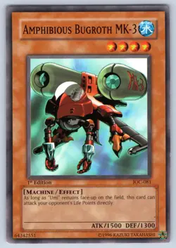 Amphibious Bugroth Mk-3 IOC-081 Invasion of Chaos 1st Edition Yu-Gi-Oh LP - Image 1