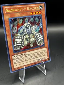 Yugioh- 1X Gladiator Beast Hoplomus - Secret - 1st Edition - LCGX-EN239 - NM - Image 2