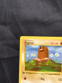 Pokemon Cards: Base Set 1st Edition Common: Diglett 47/102 - Image 2