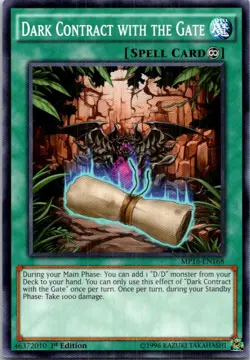 Dark Contract with the Gate #MP16-EN168 Yugioh 1st Edition Lightly played - Image 1